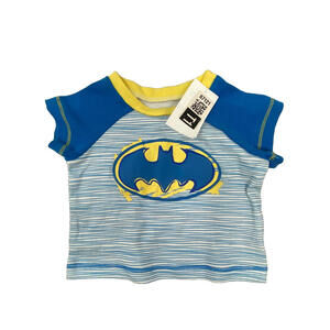 Batman Baby T-shirt Blue and Yellow Size 3-6 Months